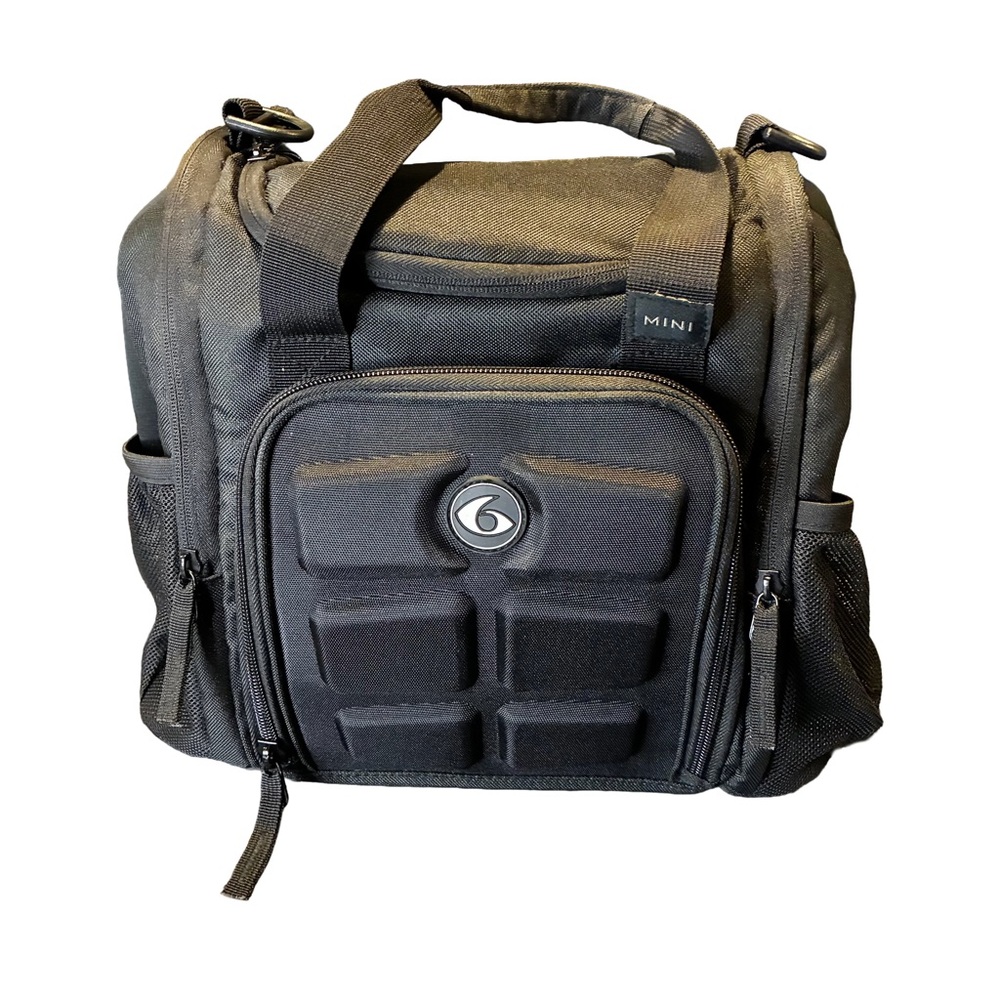 6 Pack Fitness Innovator MINI Black meal prep bag lunch box
